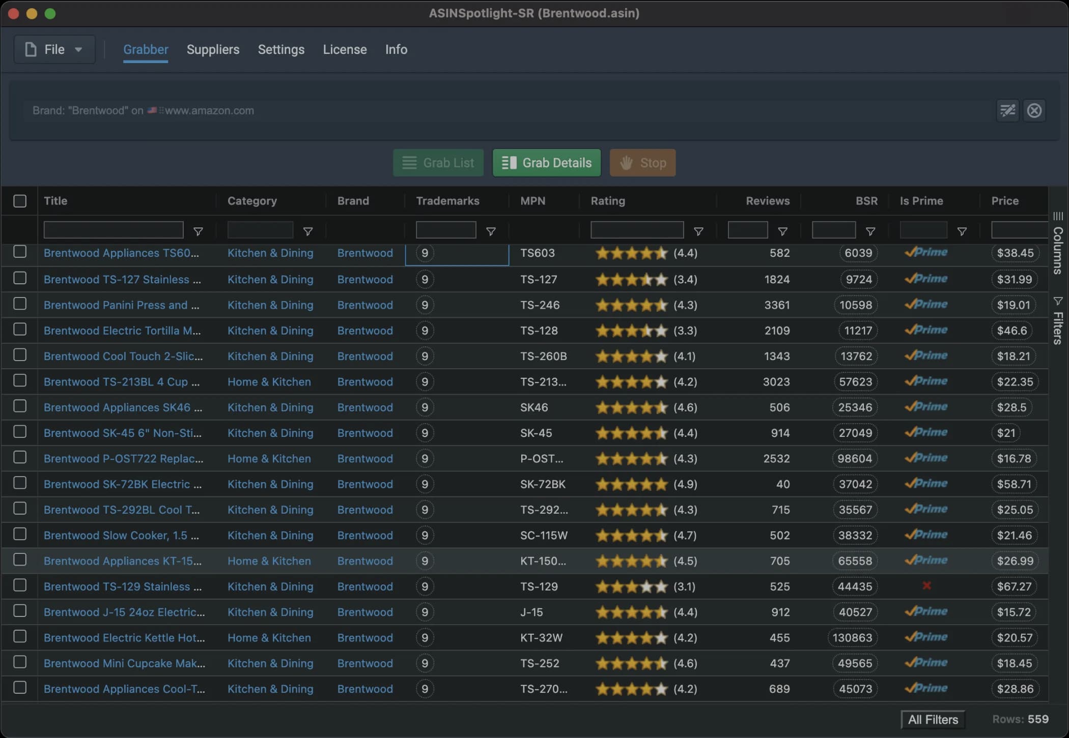 Screenshot of the Amazon Product Data Scraper